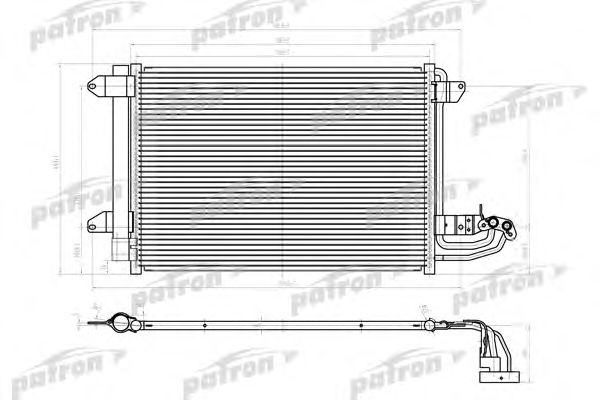 Купить PATRON PRS1156 Радиатор кондиционера паяный PRS1156