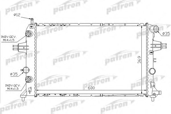 Купить PATRON PRS3584 Радиатор системы охлаждения PRS3584