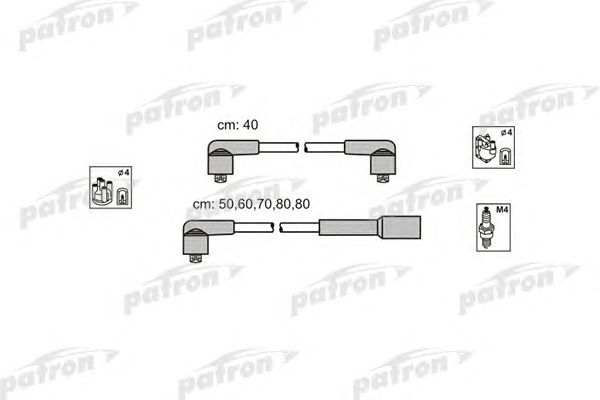 Купить PATRON PSCI1010 Комплект проводов зажигания ABU4 AUDI: 100 84-90, 100 90-94, 200 83-91, 80 91-94, 90 84-87, 90 87-91, CABRIOLET 91-94, COUPE 81-88, COUPE 88-96, VW: PASSAT 83-88