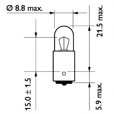 Купить PHILIPS 13929CP Лампа 24V T4W 4W BA9s