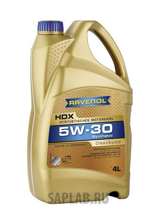 Купить RAVENOL 1111125004 Масло моторное HDX 5W-30 4л (синтетика)