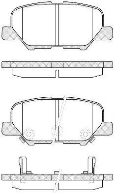Купить REMSA 153602 Колодки тормозные задние GHY92648ZC 4605A802 4605A998 4605B070 4605B071 1609899680