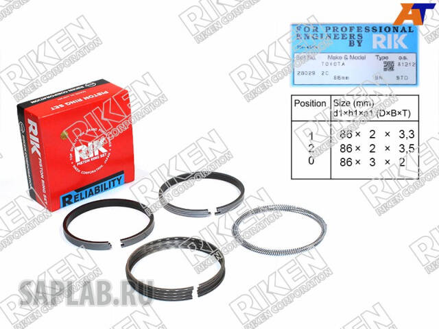 Купить RIKEN 28029STD Кольца поршневые