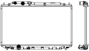 Купить SAKURA 32118505 Радиатор охлаждения двигателя HONDA Civic 4D (06-) Hybrid