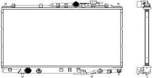 Купить SAKURA 33211030 Радиатор (24 мм) Mits Eclipse 2.4 2000-04 AT OEM MR373104 33211030