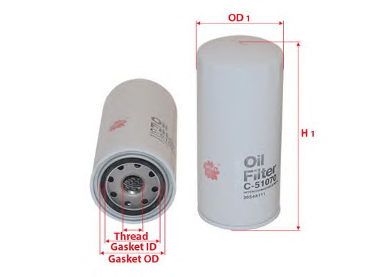Купить SAKURA C51070 Фильтр масляный DONALDSON C51070