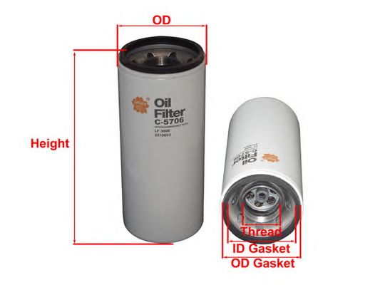 Купить SAKURA C5706 Фильтр масляный DONALDSON C5706