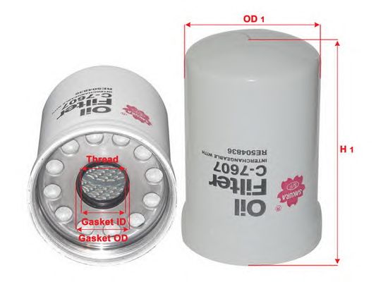 Купить SAKURA C7607 Фильтр масляный DONALDSON C7607