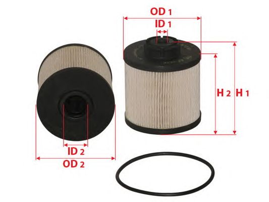 Купить SAKURA EF2636 фильтрующий элемент топлива! H103 D92 \ MB