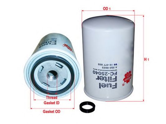 Купить SAKURA FC25040 фильтр топл. ! H145 D93 M18X1.5 \ RVI Premium/ Midlum/Kerax, Iveco