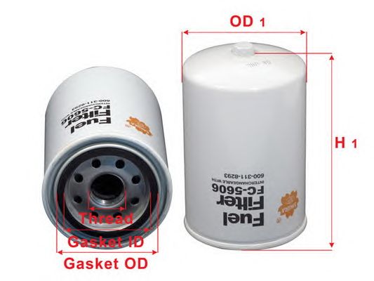 Купить SAKURA FC5606 Фильтр топливный NISSAN CONDOR 99-04 FC5606