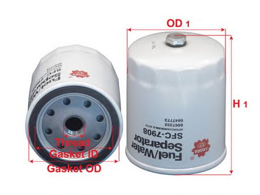 Купить SAKURA SFC7908 Фильтр сепаратора FLEETGUARD SFC7908