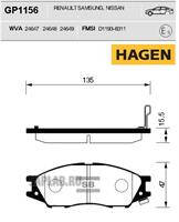 Купить SANGSIN GP1156 Колодки передние NISSAN ALMERA CLASSIC B10, ALMERA N16 GP1156