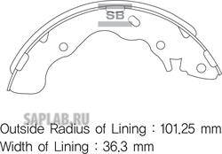 Купить SANGSIN SA128 Колодки барабанные Hyundai Accent 1.3/1.5/1.6 02-05 SA128
