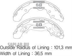 Купить SANGSIN SA155 Колодки барабанные Kia Cerato 1.6/1.6CRDI/2.0CRDI 04 SA155