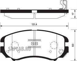 Купить SANGSIN SP1202 Колодки тормозные дисковые Hyundai Elantra 1.6/2.0i/1.6CRDi 06 SP1202