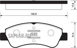 Купить SANGSIN SP1241 Колодки тормозные CITROEN C4 03-/PEUGEOT 307/PARTNER 1.4/1.6 -ESP передние SP1241