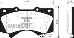 Купить SANGSIN SP1381 Колодки тормозные дисковые Toyota Land Cruiser 4.7 V8/4.5D V8 08 SP1381
