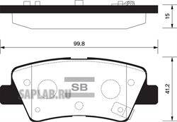 Купить SANGSIN SP1407 Колодки тормозные HYUNDAI VELOSTER 11/KIA RIO 11- задние SP1407