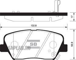 Купить SANGSIN SP1424 Колодки тормозные дисковые Hyundai Santa Fe 10, Kia Sorento 11 SP1424