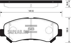 Купить SANGSIN SP1451 Колодки тормозные NISSAN QASHQAI 1.6/2.0 07-/X-TRAIL 07- передние SP1451