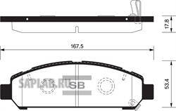 Купить SANGSIN SP1454 Колодки тормозные передние Toyota Venza 09-11 SP1454