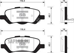 Купить SANGSIN SP1459 Колодки тормозные дисковые Toyota Venza 09 SP1459