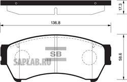 Купить SANGSIN SP1475 Колодки тормозные MAZDA 6 1.8-2.5 08- передние SP1475