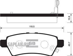 Купить SANGSIN SP1477 Колодки тормозные дисковые Nissan Pathfinder 2.5D 05 SP1477