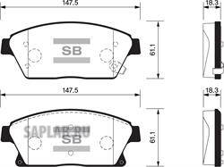 Купить SANGSIN SP1480 Колодки тормозные CHEVROLET CRUZE/OPEL ASTRA J 16 10- передние SP1480