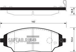 Купить SANGSIN SP1481 Колодки тормозные CHEVROLET AVEO 11-/COBALT 13- передние SP1481