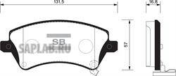 Купить SANGSIN SP1502 Колодки тормозные TOYOTA COROLLA (E12) 1.4/1.6/1.8/2.0 0002/02 передние SP1502