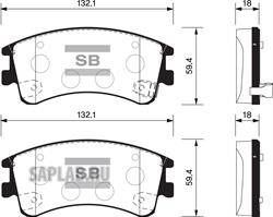 Купить SANGSIN SP1518 Колодки тормозные MAZDA 6 02с индикат.износа передние SP1518