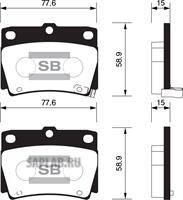 Купить SANGSIN SP1522 Колодки тормозные MITSUBISHI PAJERO SPORT/MONTERO SPORT 9809 2.5D/3.0 задние SP1522