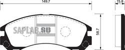 Купить SANGSIN SP1523 Колодки тормозные дисковые Mitsubishi Space Wagon 2.4GDi 98/Gear 2.0-2.5TD 95 SP1523