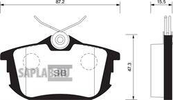 Купить SANGSIN SP1531 Колодки тормозные дисковые Volvo S40 all 95-04 SP1531