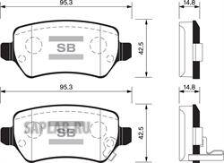Купить SANGSIN SP1536 Колодки тормозные дисковые Opel Astra G 1.8-2.2DT 01-04/Zafira 2.2i/DTi 01 SP1536