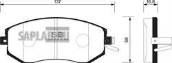 Купить SANGSIN SP1553 Колодки передние SUBARU FORESTER (SJ) 13-, LEGASY V SP1553