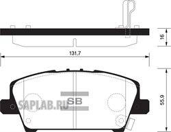 Купить SANGSIN SP1569 Колодки тормозные HONDA CIVIC Hatchback 05- передние SP1569
