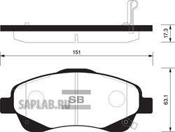 Купить SANGSIN SP1576 Колодки тормозные TOYOTA AVENSIS 03/COROLLA VERSO 1.8/2.0D/2.2D пер. SP1576