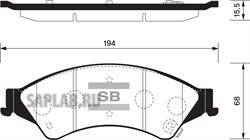 Купить SANGSIN SP1596 Колодки передние FORD RANGER 2011- SP1596