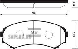Купить SANGSIN SP2075 Колодки тормозные дисковые Mazda MPV 2.6/3.0/2.5TD 92-99, Mitsubishi Pajero 3.5GDi 00 SP2075