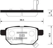 Купить SANGSIN SP2094 Колодки тормозные дисковые Toyota Auris 1.4VVT-i -2.2D 07/Yaris 1.0VVT-i 06 SP2094