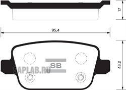 Купить SANGSIN SP2101R Колодки тормозные FORD GALAXY/MONDEO/S-MAX/VOLVO S80/XC70/FREELANDER 06- задние SP2101R