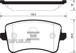 Купить SANGSIN SP2146 Колодки тормозные AUDI A4/A5/Q5 1.8-3.2 07- задние SP2146