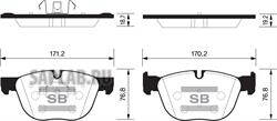 Купить SANGSIN SP2172 Колодки тормозные дисковые BMW X5 E70 3.0 07 SP2172