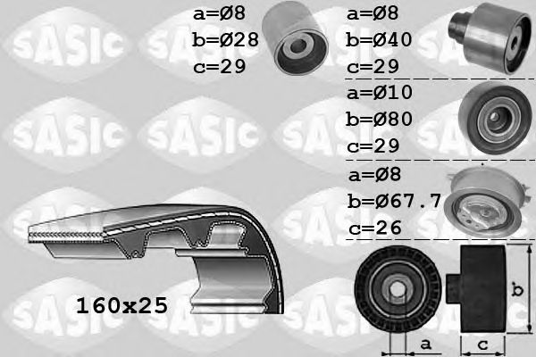 Купить SASIC 1756068 Комплект ГРМ VAG 1.2D/1.6D/2.0D 03- 1756068