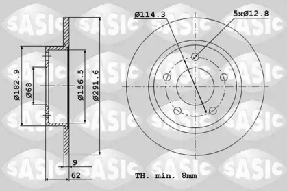 Купить SASIC 6106065 Диски тормозные комплект 2шт NISSAN JUKE 10-/QASHQAI 07- 6106065
