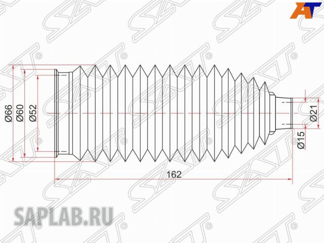 Купить SAT ST4553548020 Пыльник рулевой рейки TOYOTA HAR 03-/JUKE 10 -/LEXUS RX300/330/350 03-06/KLUGER 03-07 LH=RH