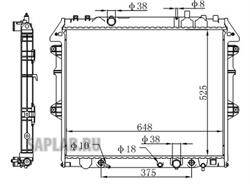 Купить SAT TY001430 Радиатор охлаждения двигателя 164000L311